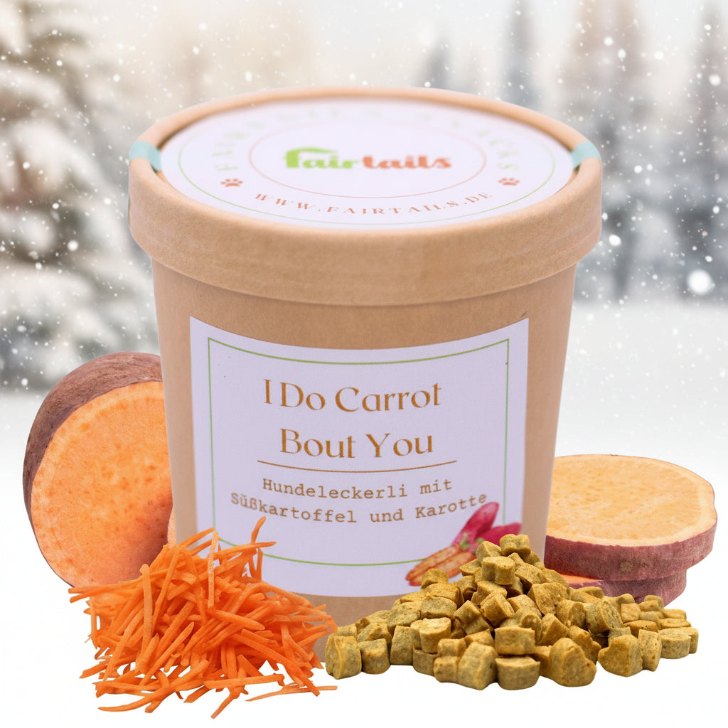 Fairtails I Do Carrot Bout You - Vegane Leckerli mit Süßkartoffel und Möhre 