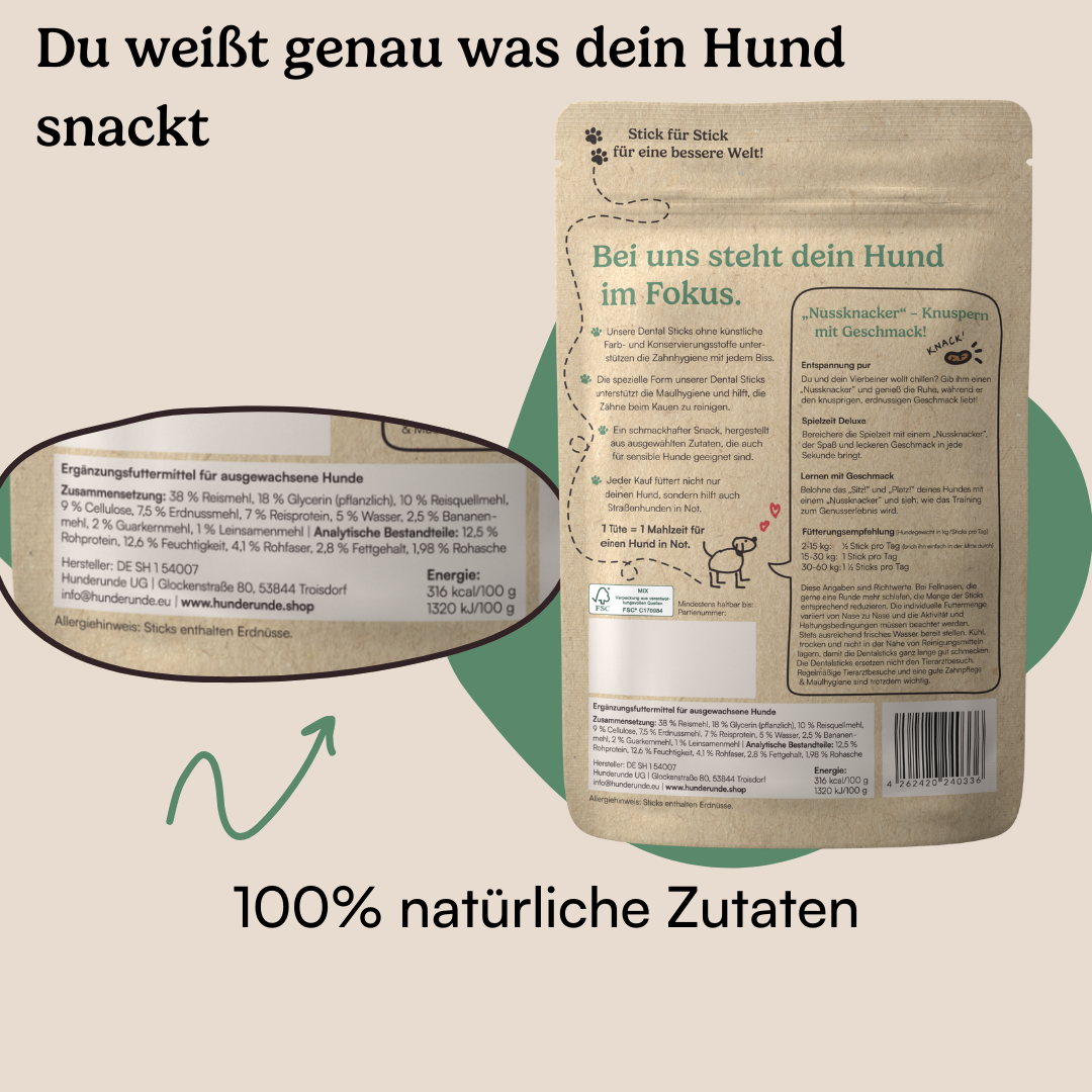 Hunderunde "Nussknacker" - vegane Kausticks