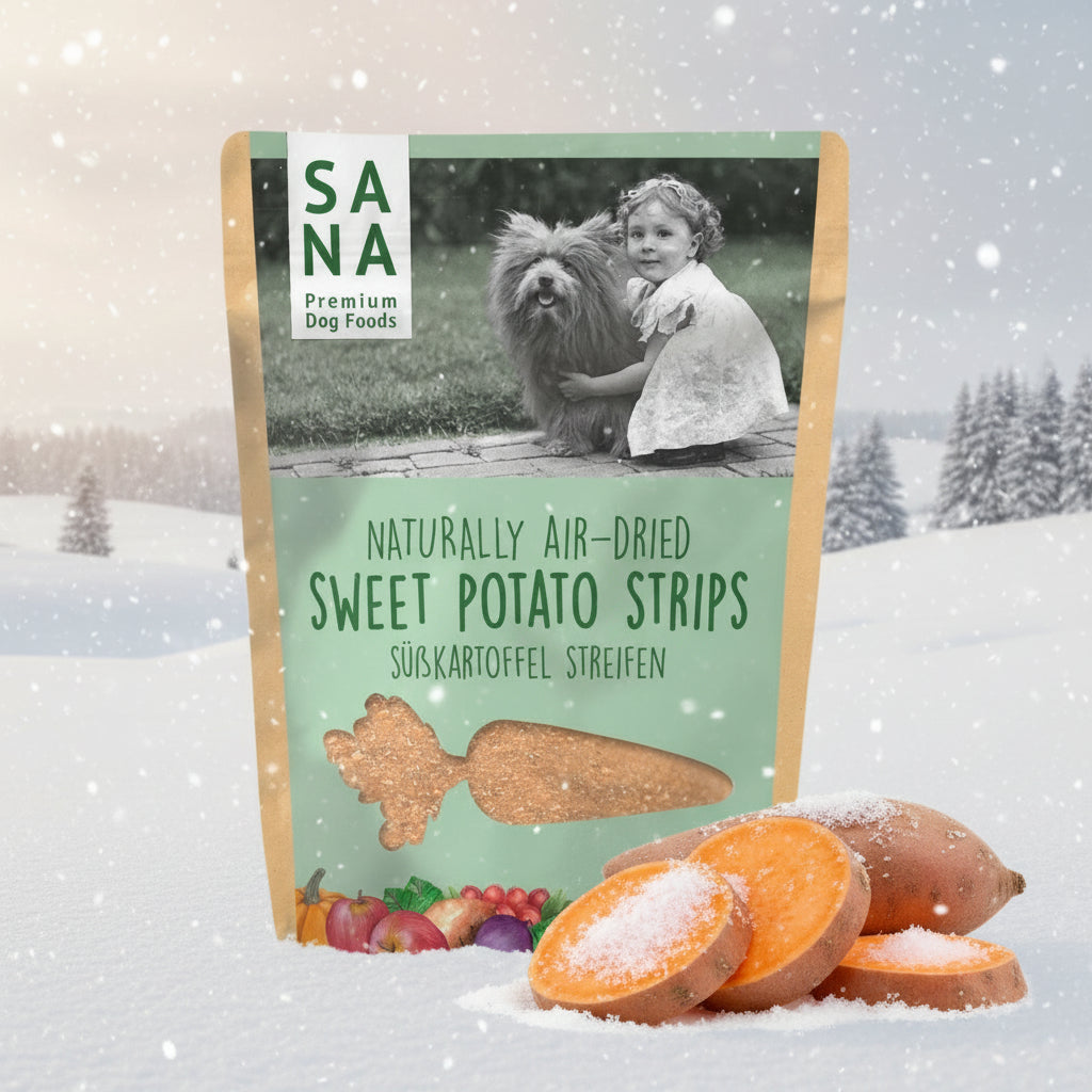 Sanadog Vegane Hundeleckerli - Veggie Kaustreifen Süßkartoffel (100g)