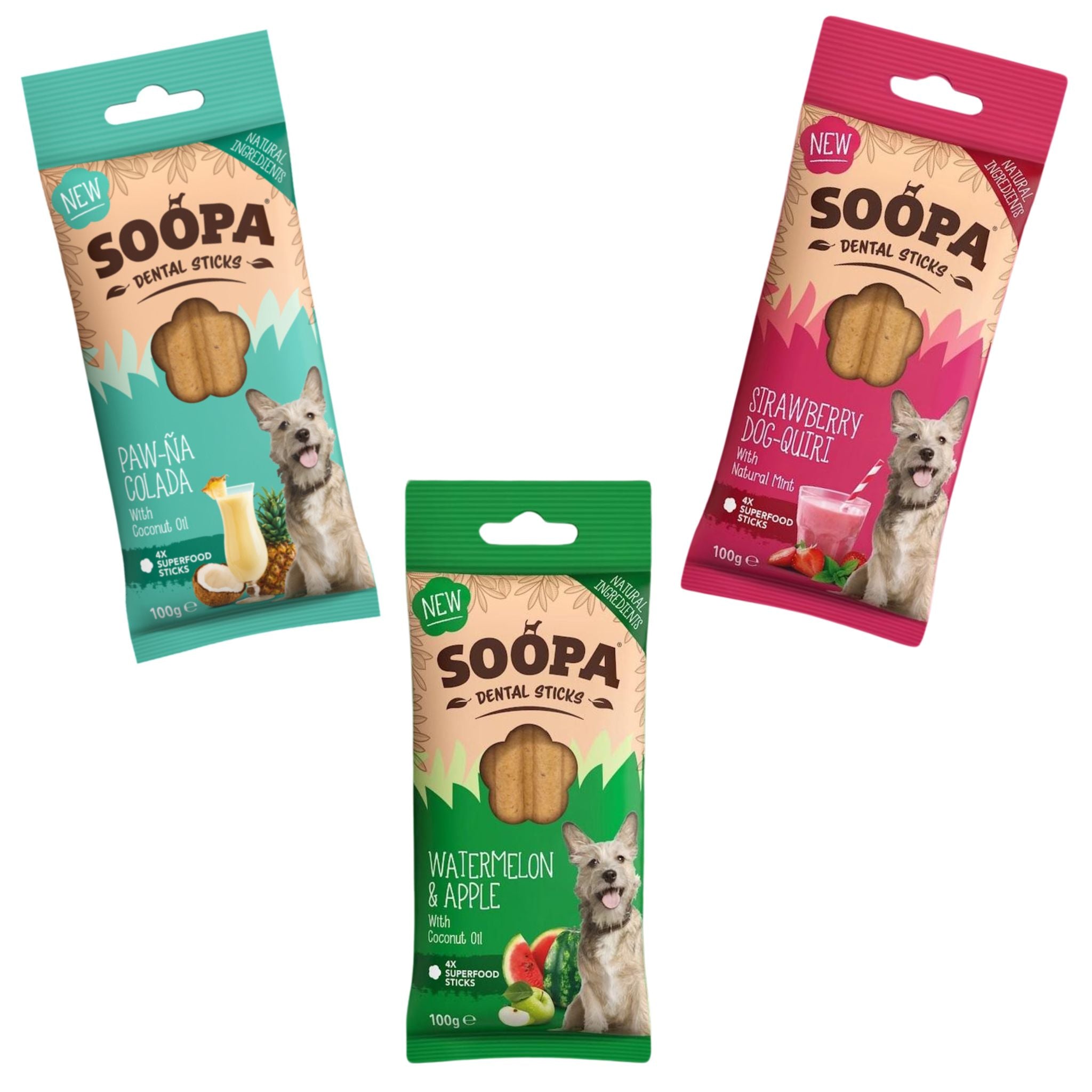 Soopa Dental Sticks - 3x Limited Sommer Edition