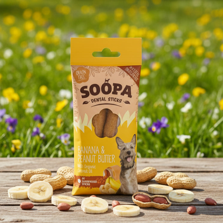 Soopa Pets Dental Sticks Banane Erdnusbutter bei Fairtails