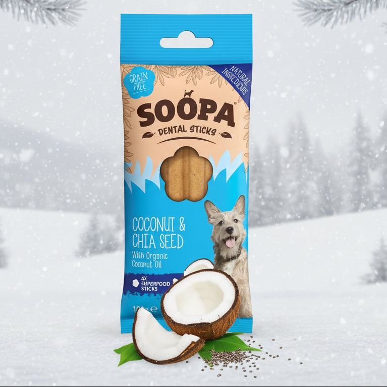 Soopa Pets Dental Sticks Coconut & Chia Seeds (100g)