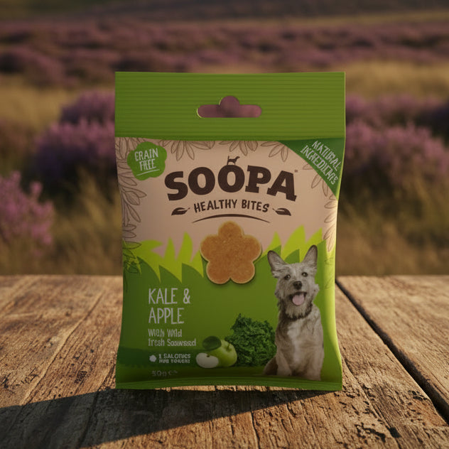 Soopa Pets Grünkohl und Apfel - vegane Hundeleckerli bei Fairtails