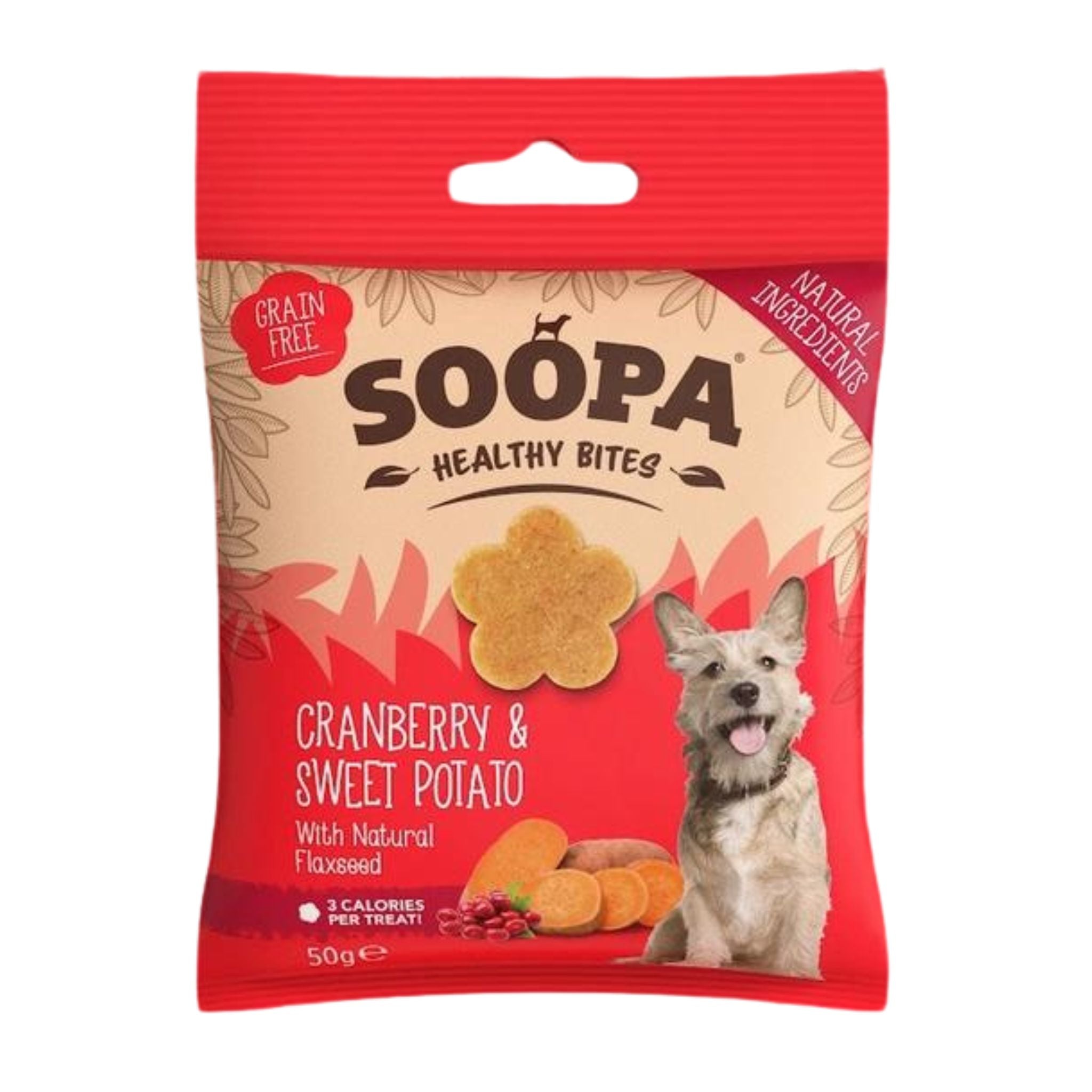 Soopa Pets Healthy Bites - vegane Hundeleckerli mit Cranberry & Süßkartoffel