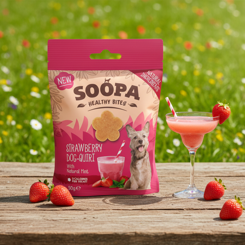Soopa Pets vegane Hundeleckerli mit Erdbeere und Minze bei Fairtails