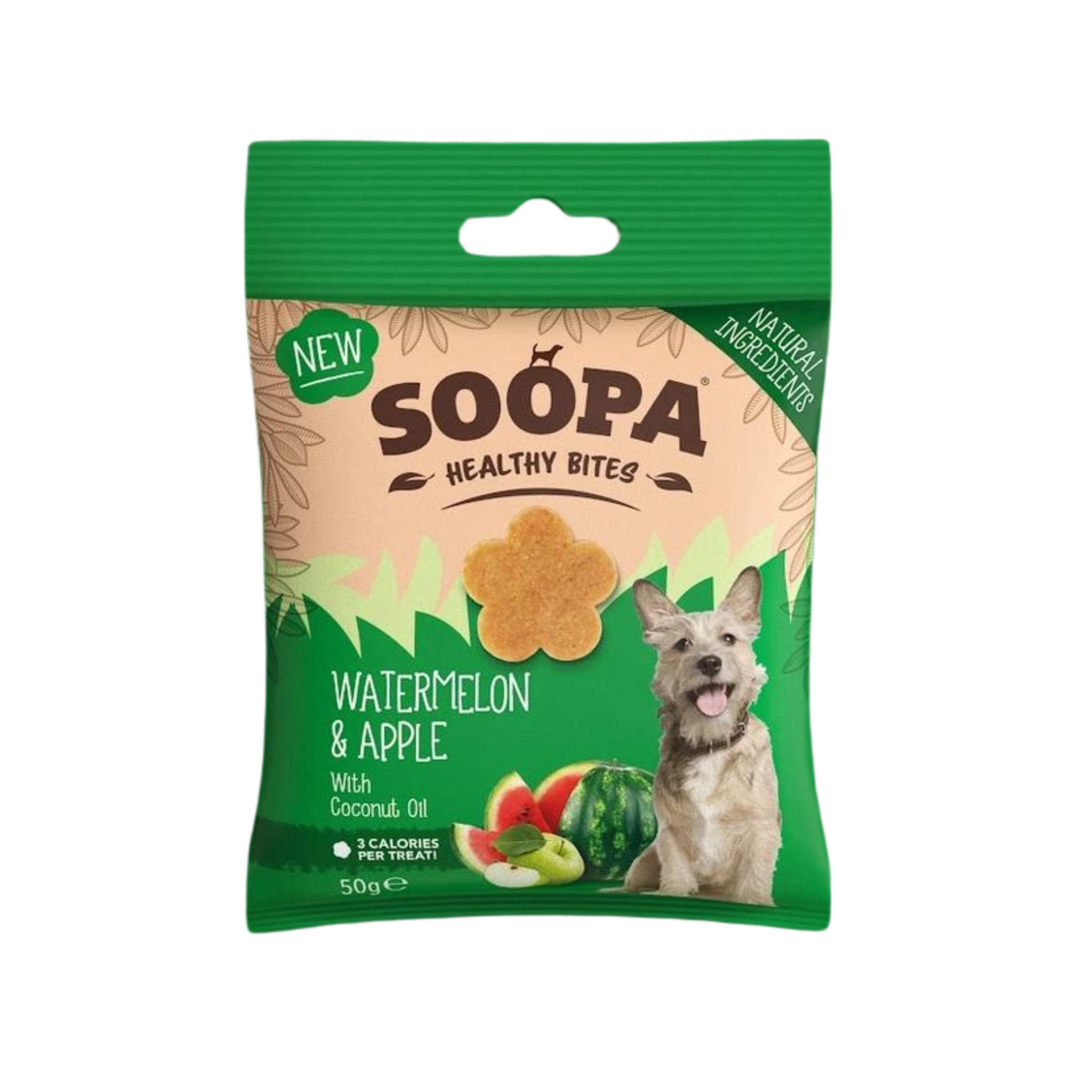 Soopa Pets Healthy Bites - vegane Hundeleckerli mit Wassermelone und Apfel bei Fairtails