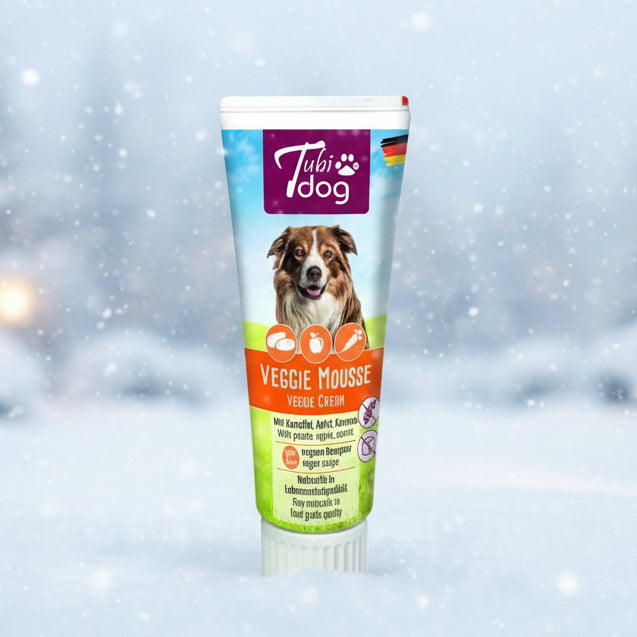 Tubidog Veggie Mousse - vegane Hundeleckerli Creme bei Fairtails