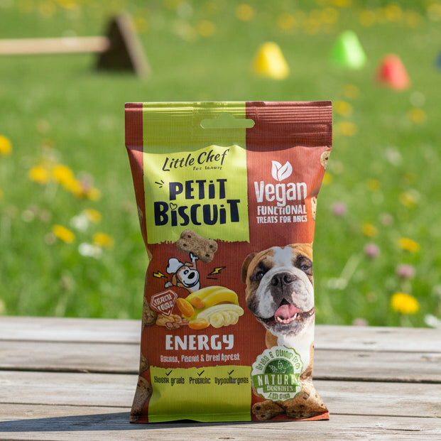 Little Chef Energy Hundekekse vegane Hundekekse mit Erdnuss, Apfel und Banane bei Fairtails