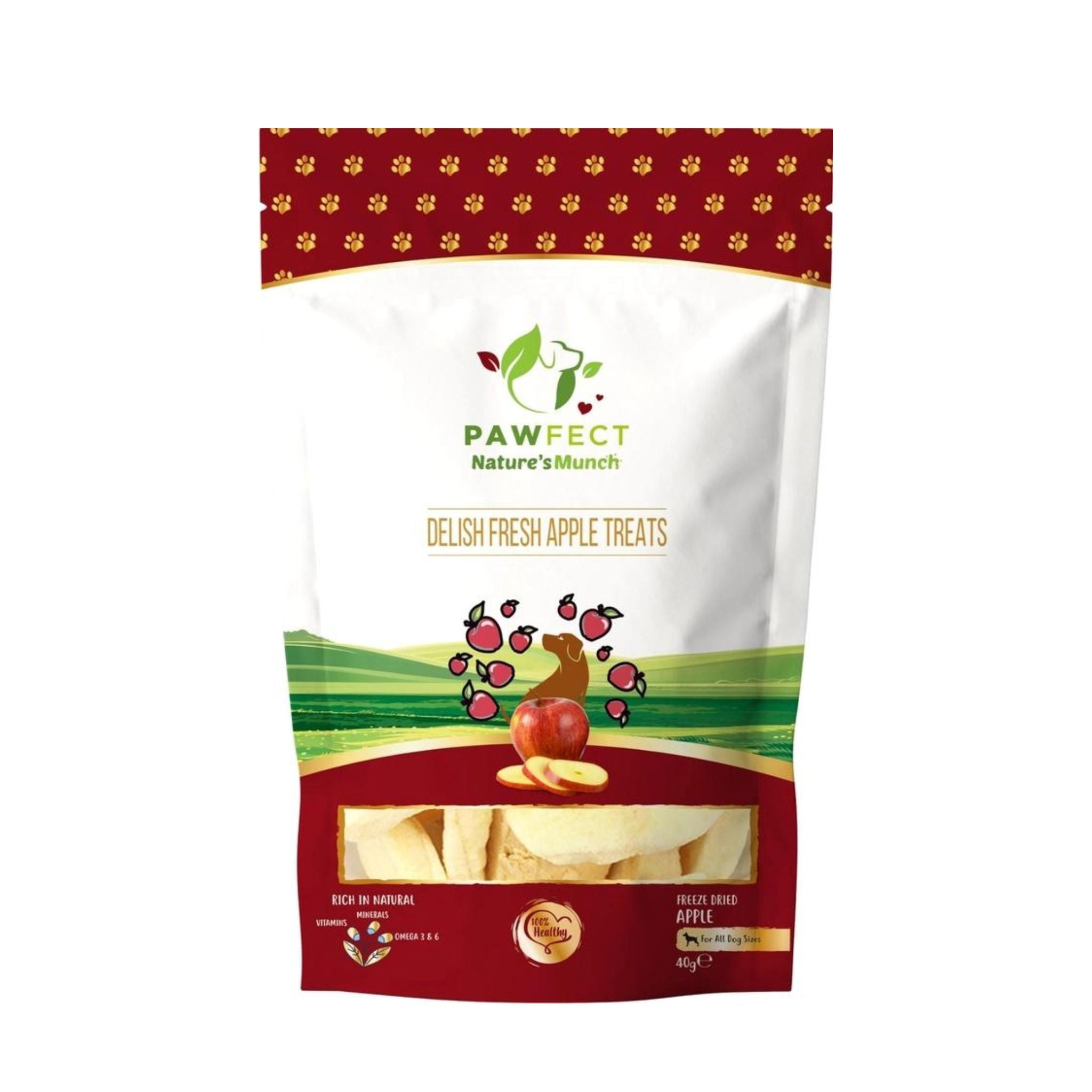 Pawfect Nature´s Munch Delish Apple Treats - Hundeleckerli aus Apfel (40g)