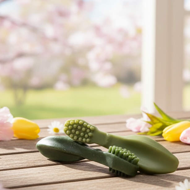 Croci - Große Vegane Zahnbürste mit Minze und Grünem Tee