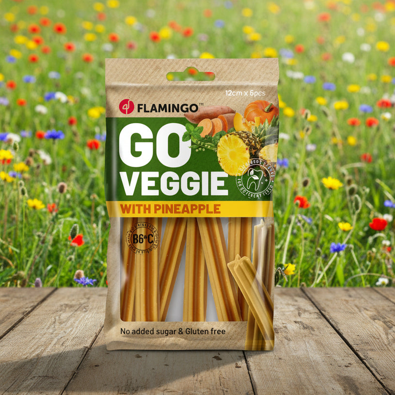 Flamingo Ananassticks vegane Kausticks bei Fairtails