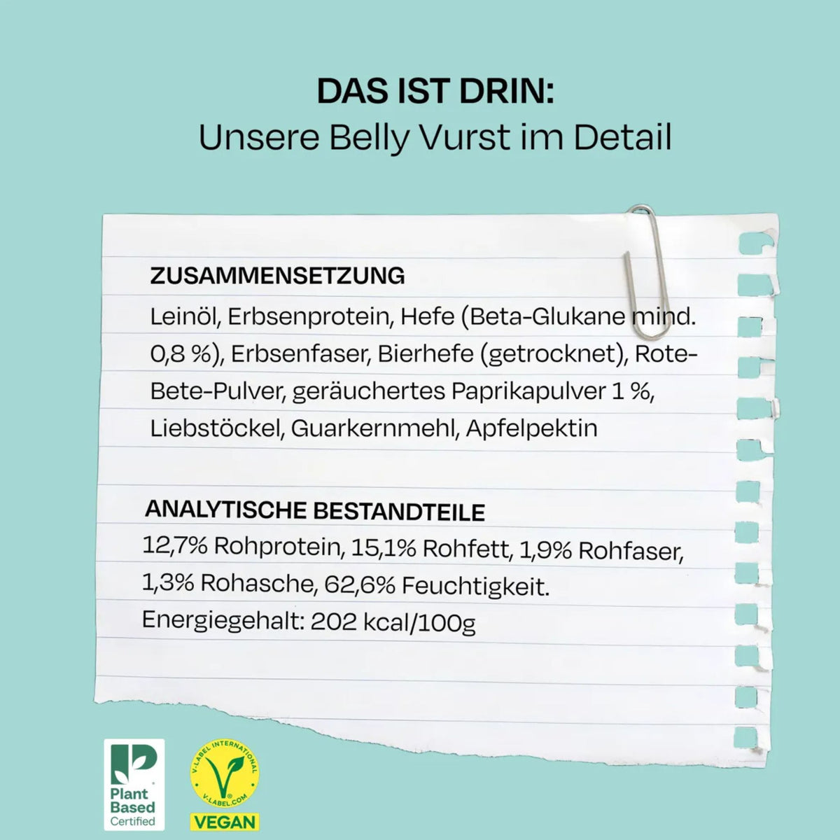 Vegdog Belly Wurst - Funktionaler Schlecksnack (75g)
