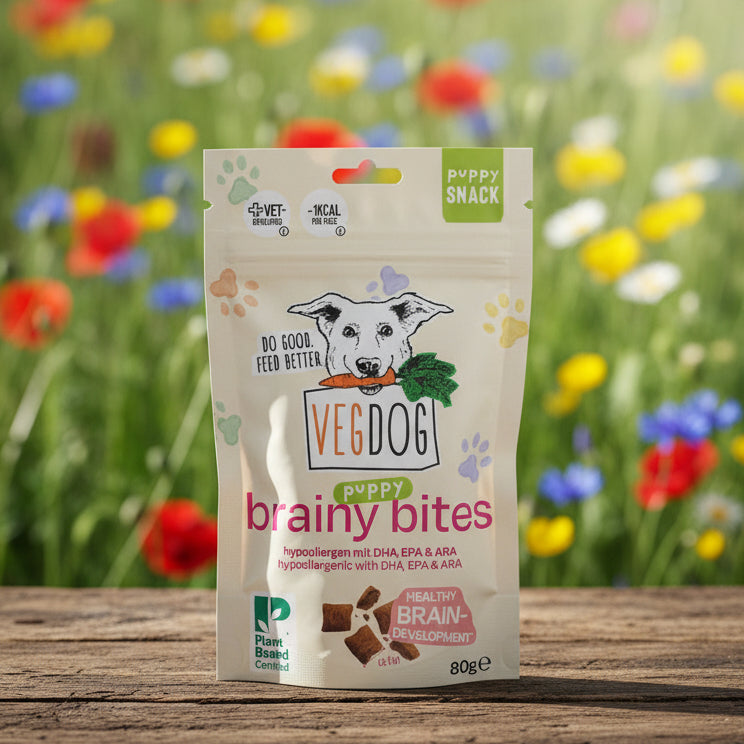 Vegdog Brainy Bites - vegane Hundleckerli für Hunde bei Fairtails
