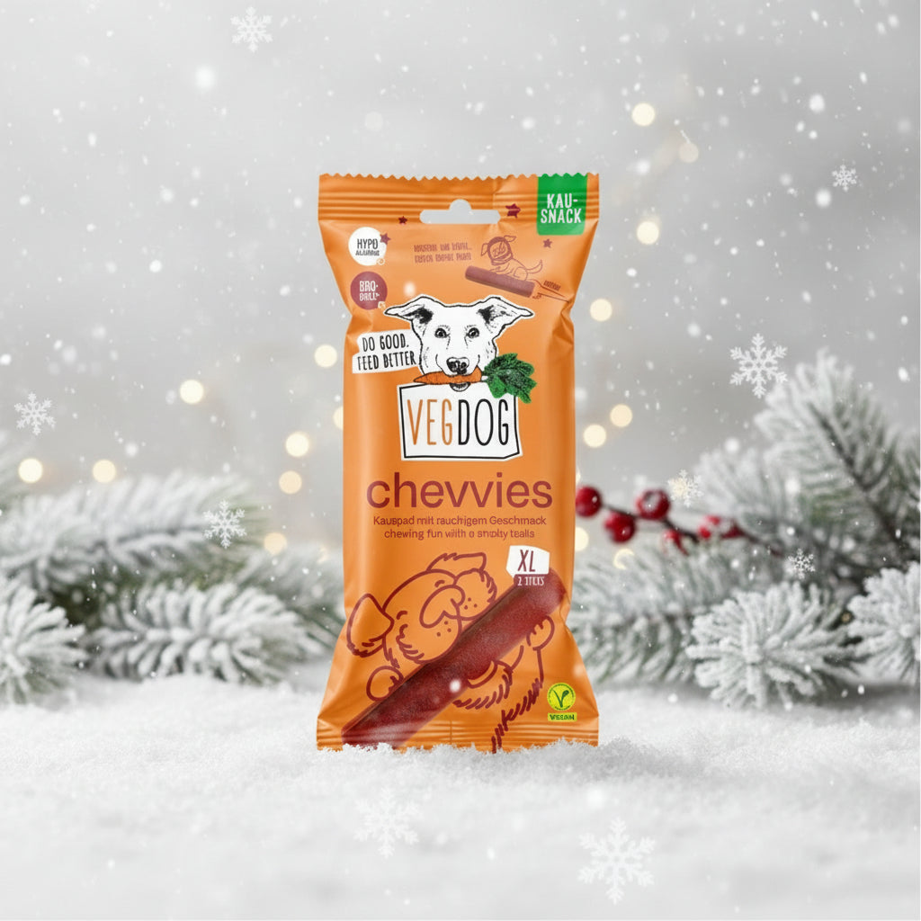 Vegane Kauartikel Hund Vegdog Chewies XL bei Fairtails