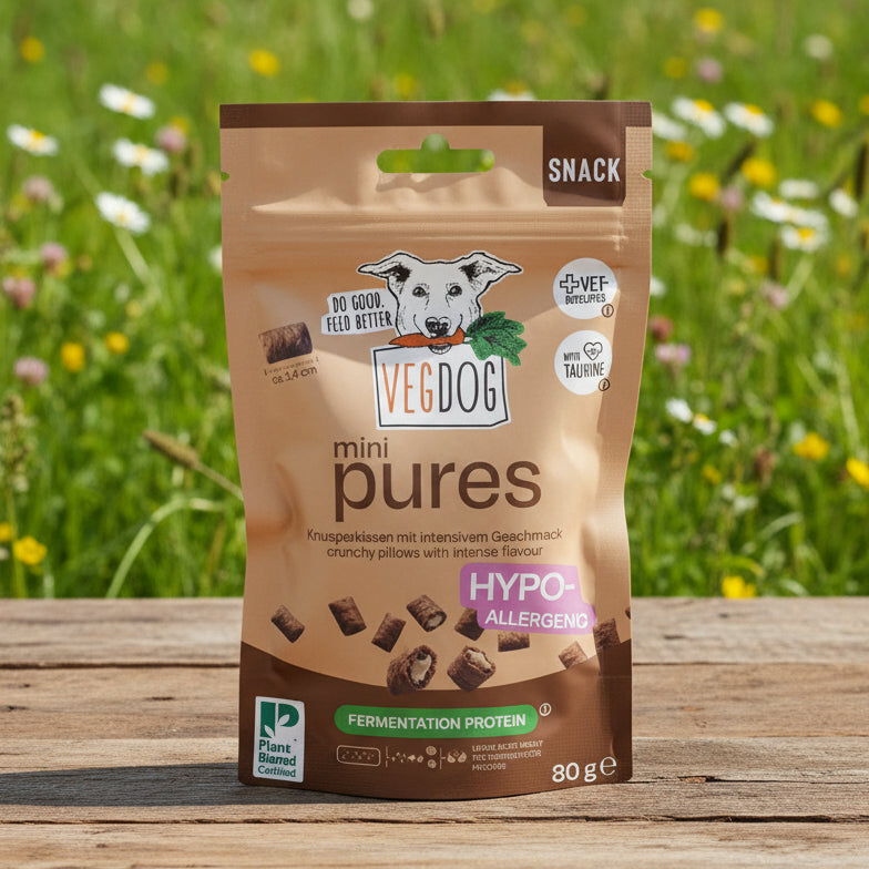 Vegdog Mini Pures - vegane Hundeleckerli für kleine Hunde bei Fairtails