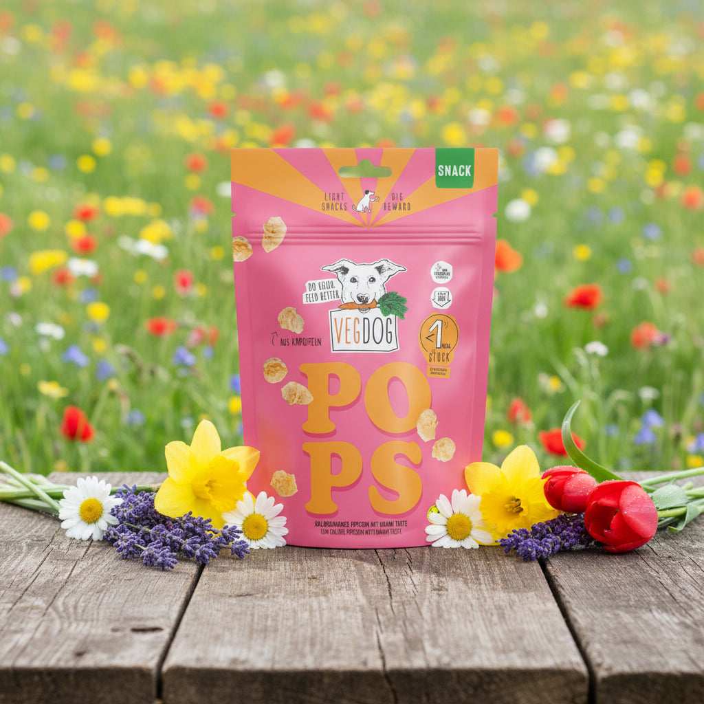 Vegdog Pops - veganes Popcorn für Hunde