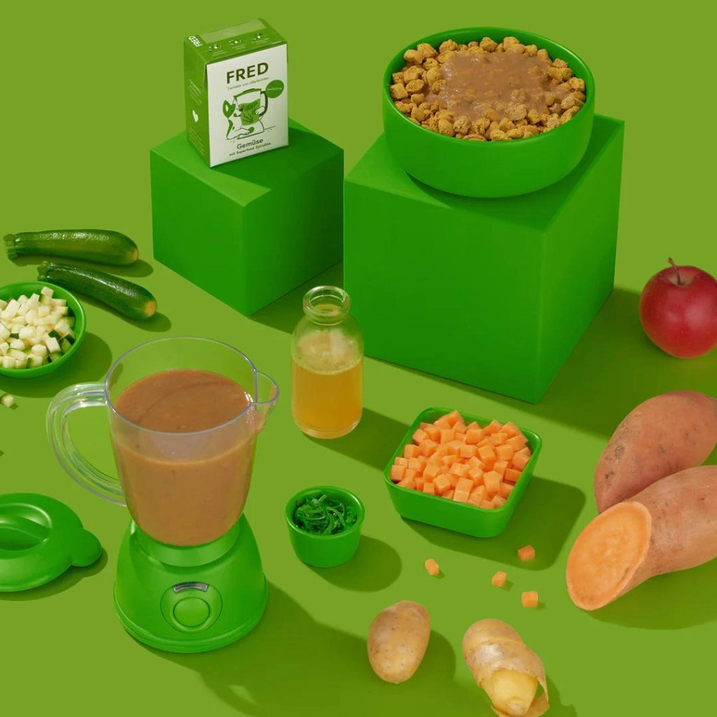 Hundesmoothie Grün - Gemüse mit Superfood Spirulina bei Fairtails