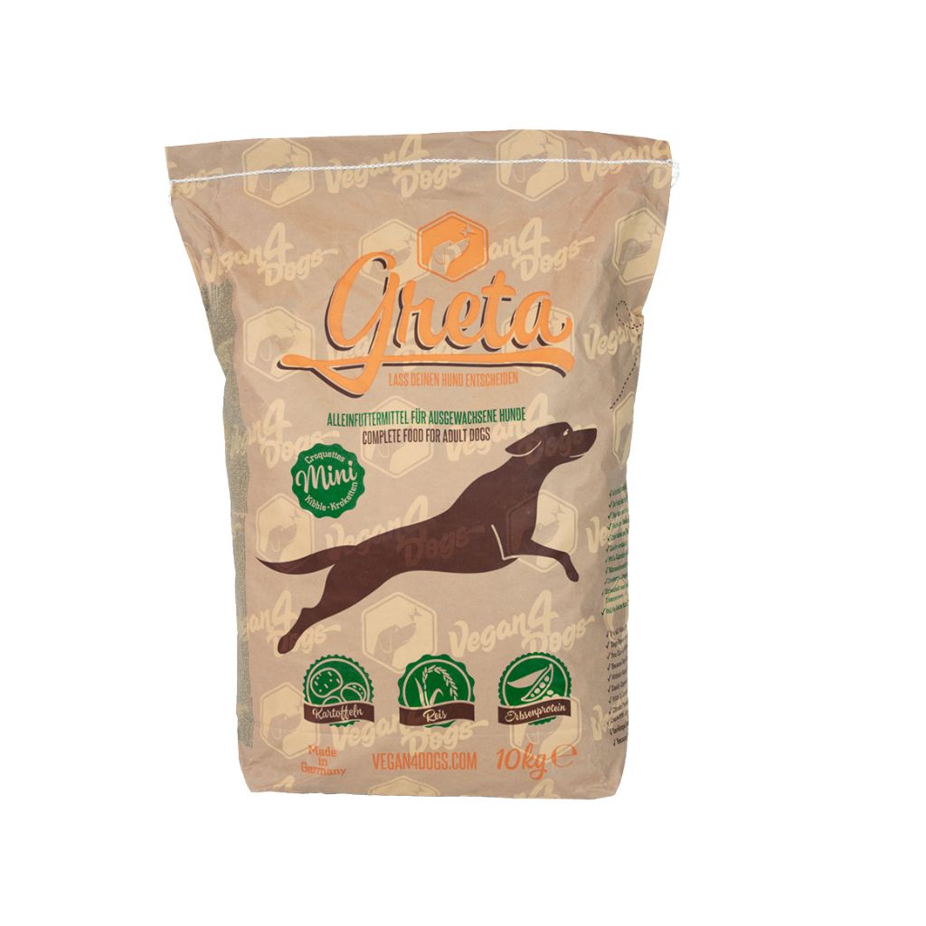 Greta veganes Hundefutter - veganes Trockenfutter bei Fairtails