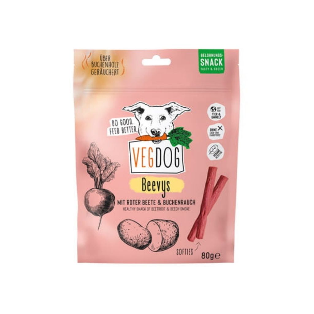 VEGDOG Beevys - vegane Hundesnacks, vegane Hundeleckerli bei Fairtails