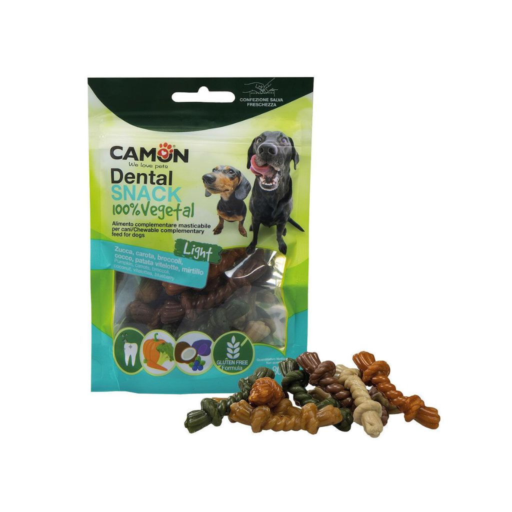 CAMON - veganer Kausnack für Hunde - Dental Stick Spielseil | Fairtails